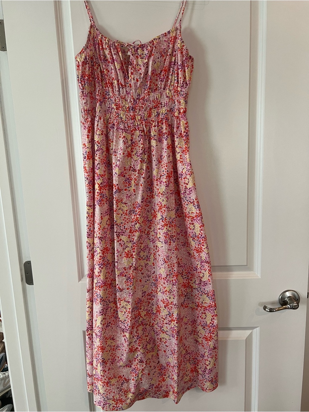 H&M Pink Floral Tie-Strap Sundress